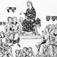 Miniature of King Philip the Fair, presiding over his bishops and laity.